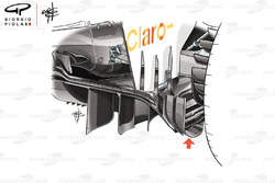 Sauber C37, dettaglio del diffusore
