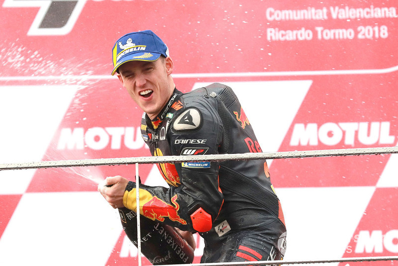 Pol Espargaró luce en su palmarés el único podio conseguido por KTM en MotoGP, fue en el GP de Valencia 2018