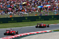 Sebastian Vettel, Ferrari SF16-H leads team mate Kimi Raikkonen, Ferrari SF16-H