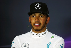 Lewis Hamilton, Mercedes AMG F1 in de persconferentie