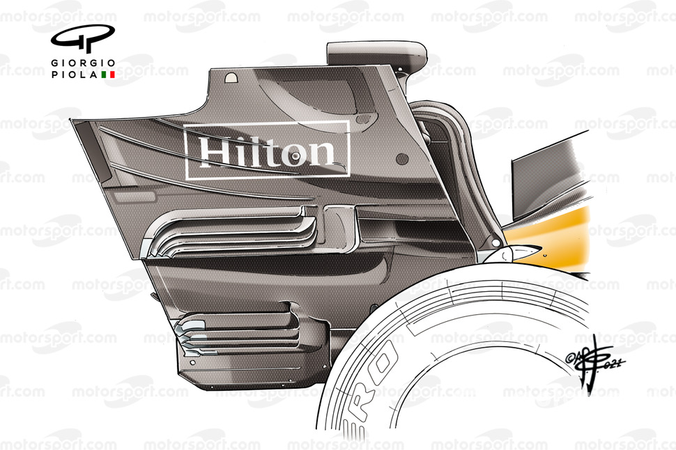 McLaren MCL35M rear endplate detail