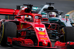 Race winner Sebastian Vettel, Ferrari SF71H celebrates