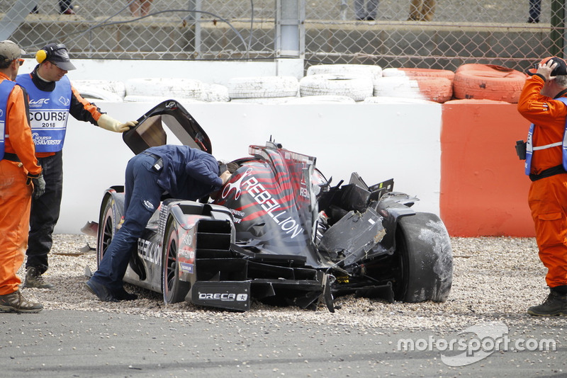 Unfallauto: #1 Rebellion Racing Rebellion R-13: Andre Lotterer, Neel Jani, Bruno Senna
