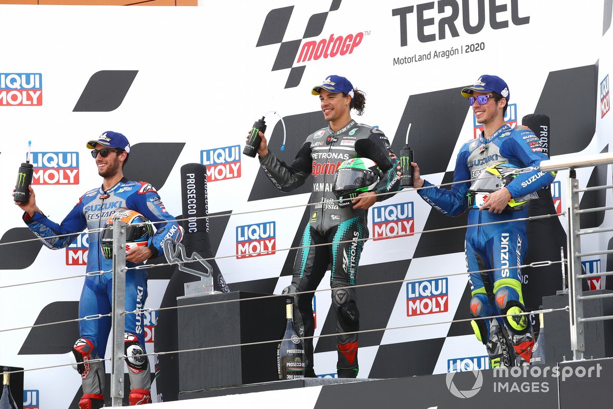 Alex Rins, Team Suzuki MotoGP, Franco Morbidelli, Petronas Yamaha SRT, Joan Mir, Team Suzuki MotoGP