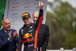 Podio: tercer lugar Max Verstappen, Red Bull Racing