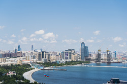 Blick auf Baku