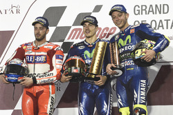Podium: 1. Maverick Viñales, Yamaha Factory Racing; 2. Andrea Dovizioso, Ducati Team; 3. Valentino R
