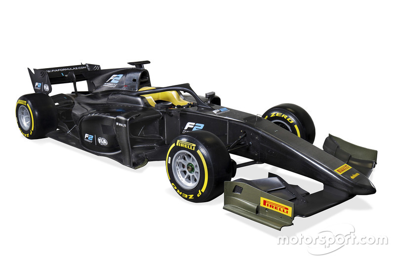 El coche de la FIA Fórmula 2 2018 con Halo