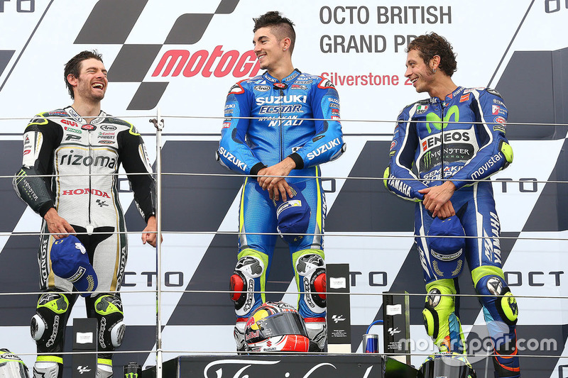 1. Maverick Vinales, 2. Cal Crutchlow, 3. Valentino Rossi