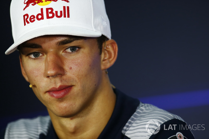 Pierre Gasly, Scuderia Toro Rosso, in the FIA press conference