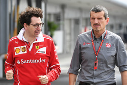 Mattia Binotto, Ferrari Chief Technical Officer and Guenther Steiner, Haas F1 Team Principal