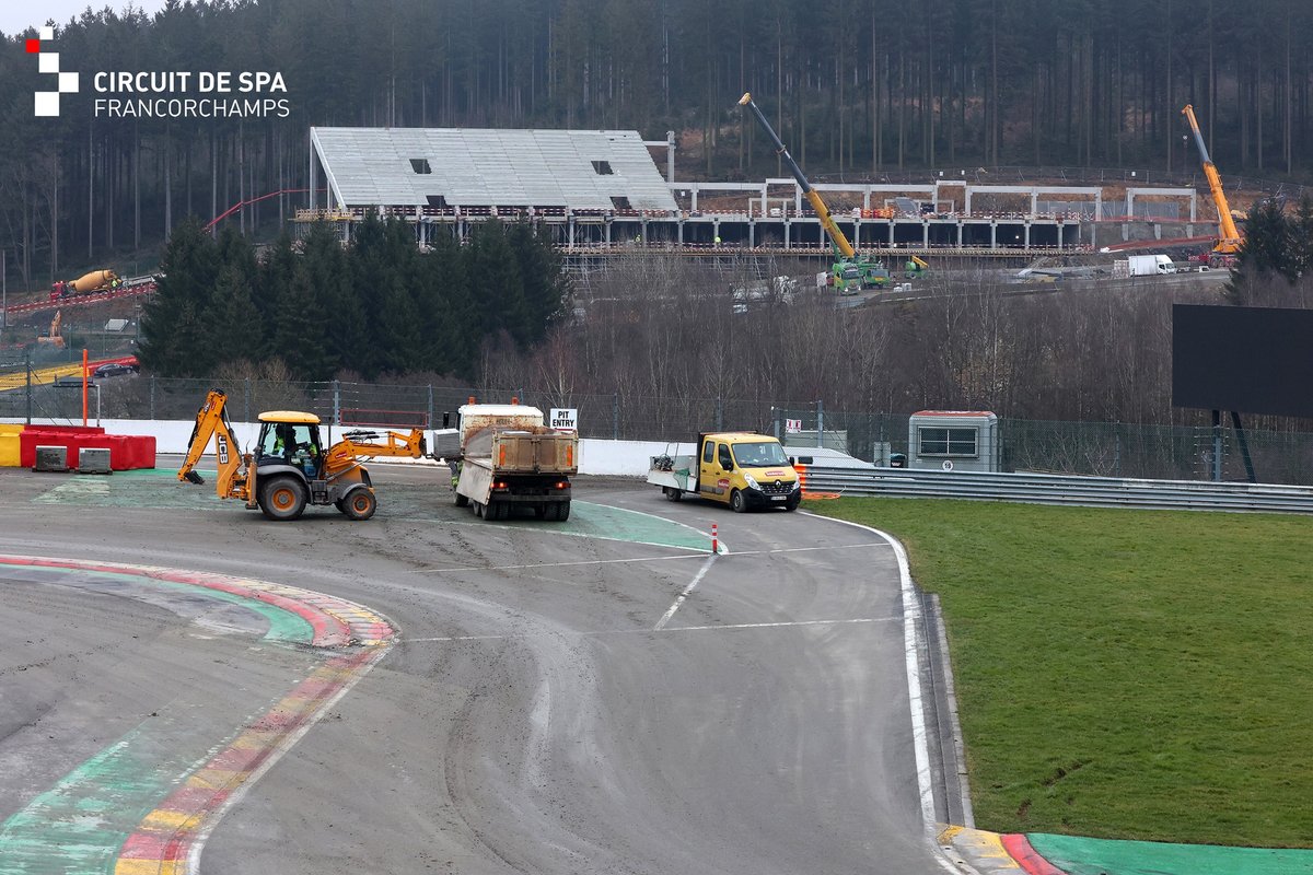 Werkzaamheden op circuit Spa-Francorchamps