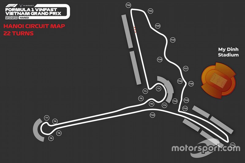 Hanoi circuit map with 22 turns