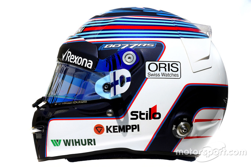 El casco de Valtteri Bottas, Williams