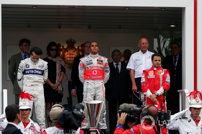 2008: 1. Lewis Hamilton, 2. Robert Kubica, 3. Felipe Massa