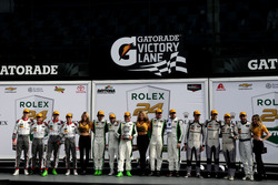Podium GTD: Winnaar #28 Alegra Motorsports Porsche 911 GT3 R: Daniel Morad, Jesse Lazare, Carlos de