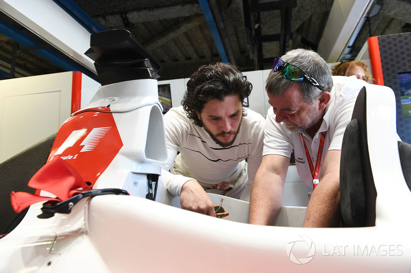 F1 Experiences 2-Seater passenger Kit Harington, Actor and Paul Stoddart