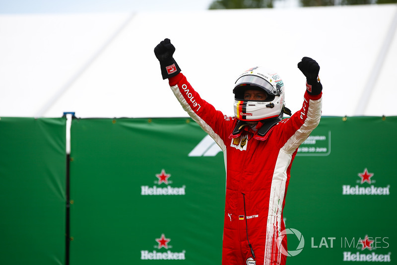 Yarış galibi Sebastian Vettel, Ferrari