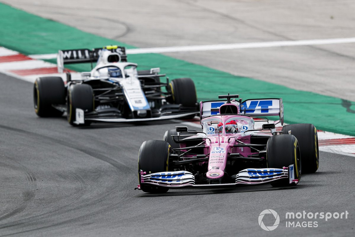 Sergio Perez, Racing Point RP20, Nicholas Latifi, Williams FW43