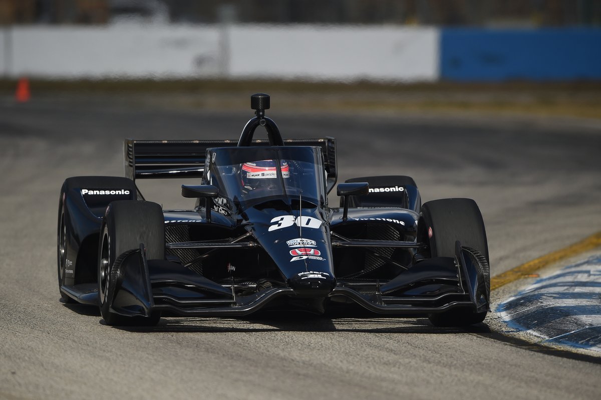 Mobil Takuma Sato saat menjalani tes di Sebring, awal Februari ini