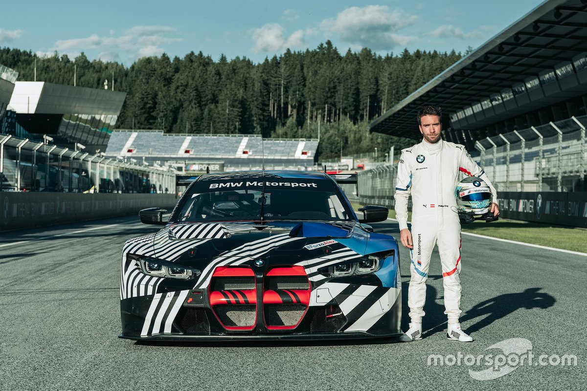 Pembalap BMW Motorsport, Philipp Eng, dengan M4 GT3 di Sirkuit Red Bull Ring, Austria.