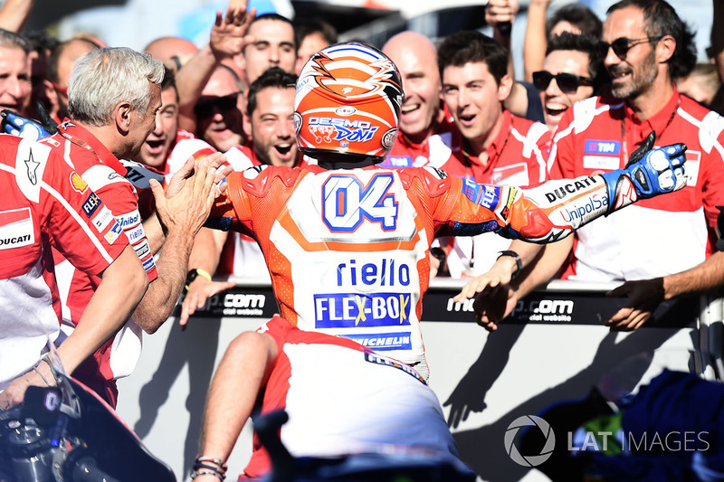 Ganador de la carrera Andrea Dovizioso, Ducati Team