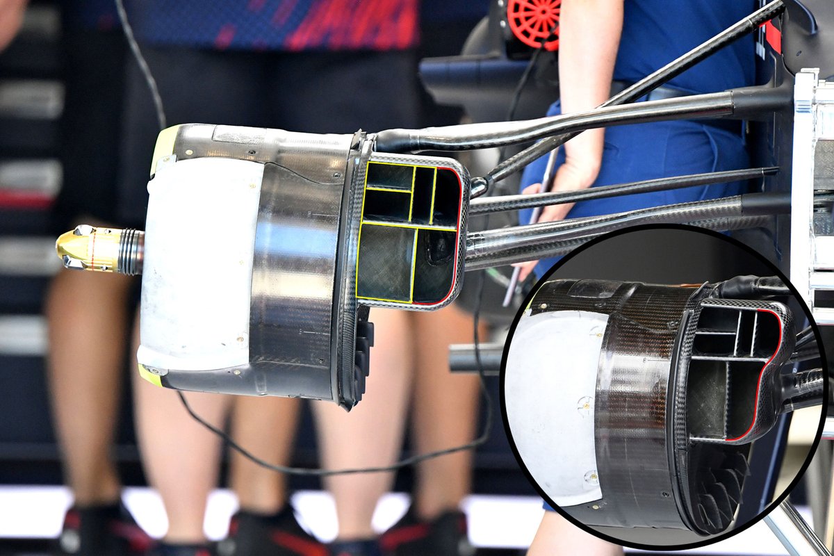 Red Bull Racing RB16B brake duct vergelijking