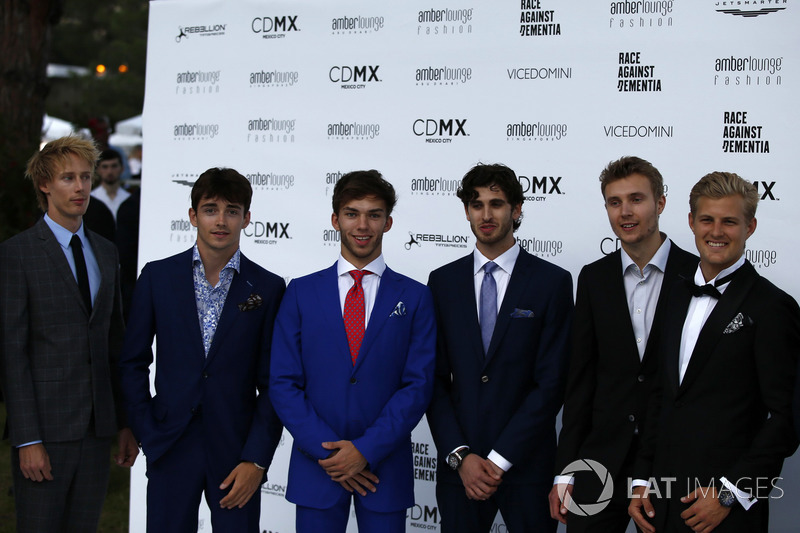 Брендон Хартли, Scuderia Toro Rosso, Шарль Леклер, Alfa Romeo Sauber, Пьер Гасли, Scuderia Toro Rosso, Антонио Джовинацци, Ferrari, Сергей Сироткин, Williams, и Маркус Эрикссон, Alfa Romeo Sauber