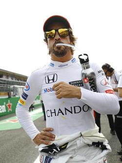 Fernando Alonso, McLaren on the grid