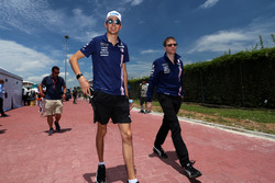 Esteban Ocon, Sahara Force India F1 and Will Hings, Sahara Force India Press Officer