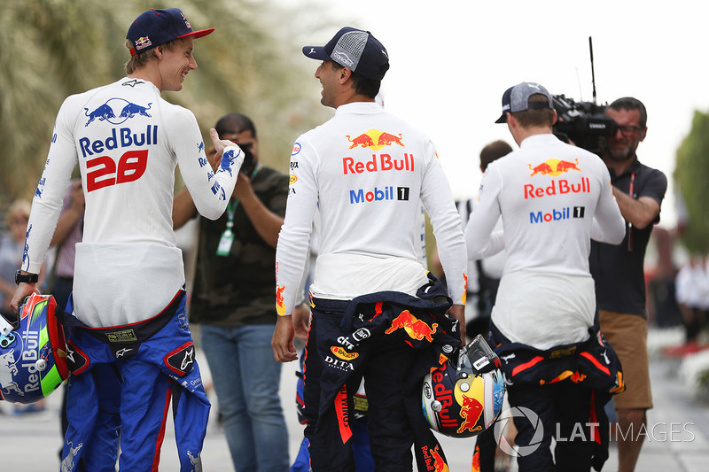 Daniel Ricciardo, Red Bull Racing, ve Brendon Hartley, Toro Rosso