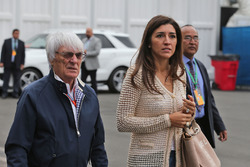 Bernie Ecclestone, with his wife Fabiana Flosi