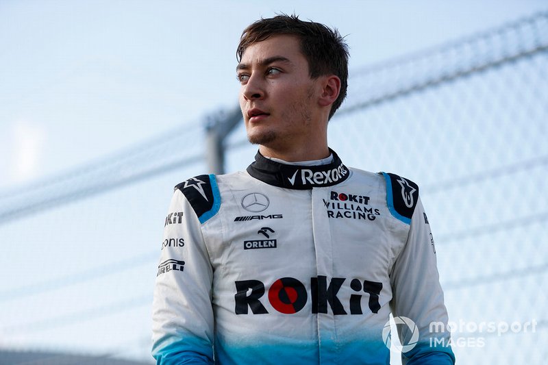 George Russell, Williams Racing FW42, se crashe