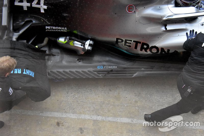 Mercedes AMG F1, dettaglio della pancia più stetta