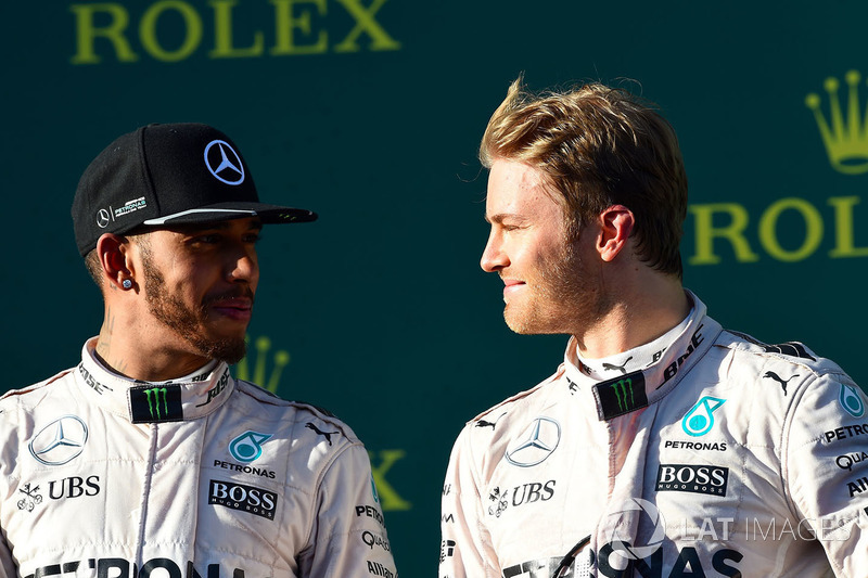 Nico Rosberg and Lewis Hamilton, Mercedes AMG