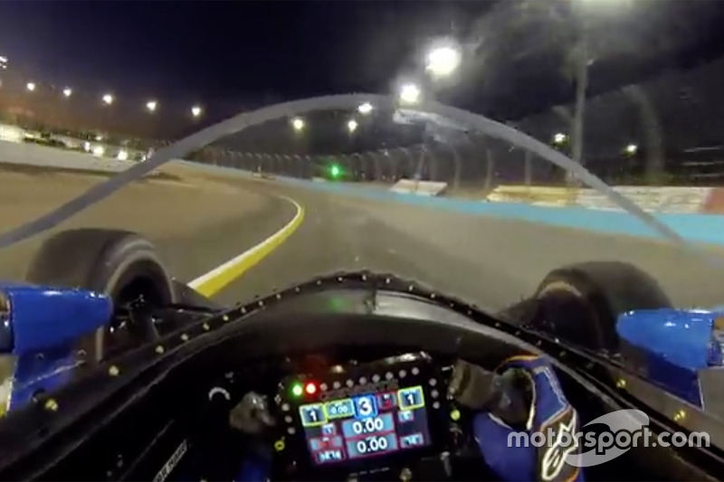 Scott Dixon, Chip Ganassi Racing Honda, yeni aeroscreen'i test ediyor