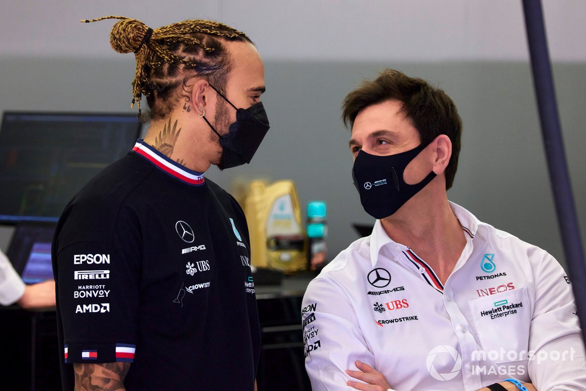 Lewis Hamilton, Mercedes and Toto Wolff, Direktur Eksekutif Mercedes AMG
