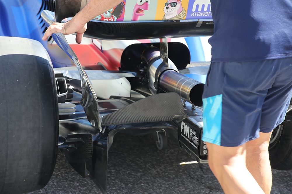 Williams FW45 detalle del difusor trasero