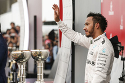 Podium: derde Lewis Hamilton, Mercedes AMG F1