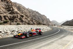 David Coulthard, Red Bull Racing tijdens een demonstratie in Oman