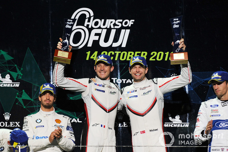 Podium GT Pro: winners #92 Porsche GT Team Porsche 911 RSR: Michael Christensen, Kevin Estre