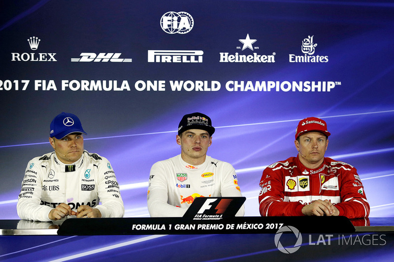 Meksika GP - Kazanan Max Verstappen, 2. Valtteri Bottas, 3. Kimi Raikkonen