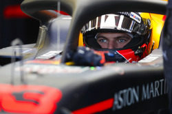 Max Verstappen, Red Bull Racing, nell'abitacolo della sua monoposto