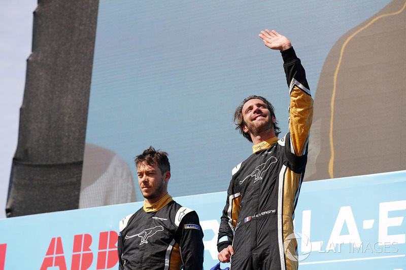 Jean-Eric Vergne, Techeetah, Andre Lotterer, Techeetah make up the first 1st 2nd finish in Formula E history