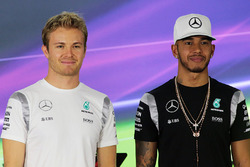 Nico Rosberg, Mercedes AMG F1 ve Lewis Hamilton, Mercedes AMG F1, FIA Basın Toplantısı