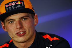 Max Verstappen, Red Bull Racing, in the post race press conference