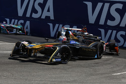 Stéphane Sarrazin, Techeetah, leads Jérôme d'Ambrosio, Dragon Racing