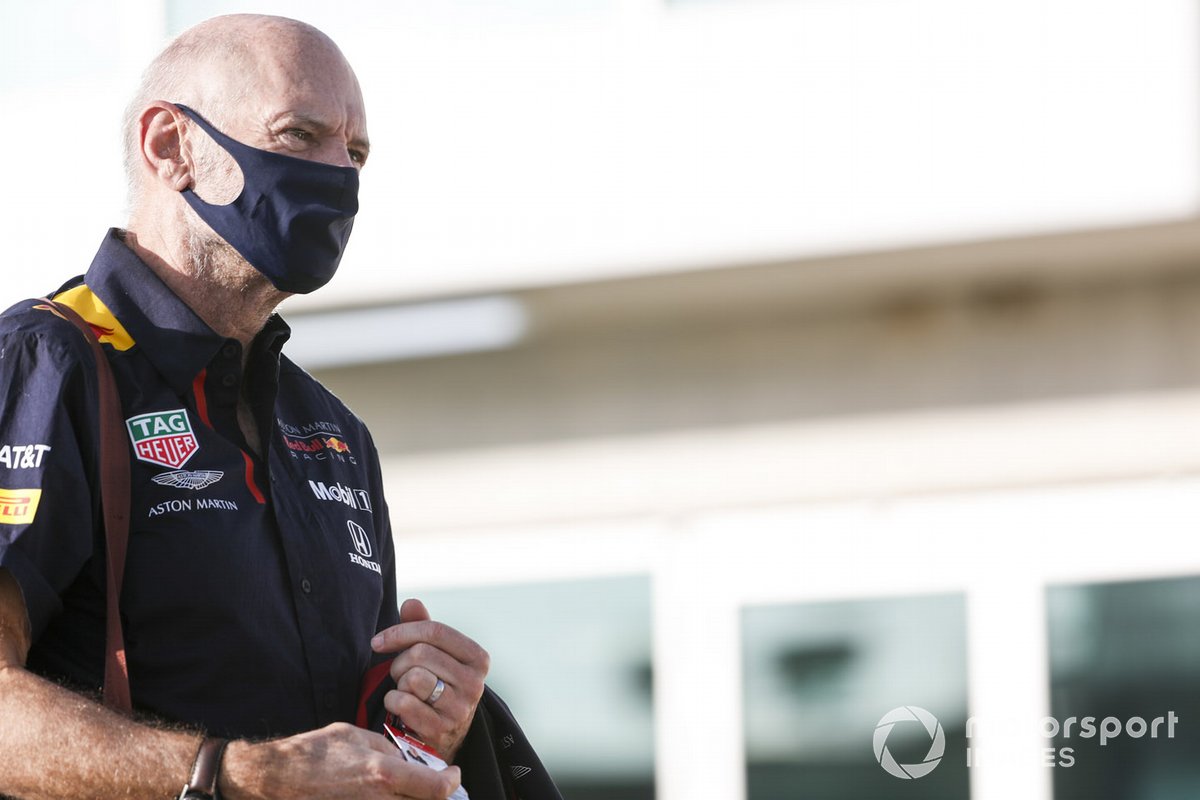 Adrian Newey, Chief Technical Officer, Red Bull Racing arrives