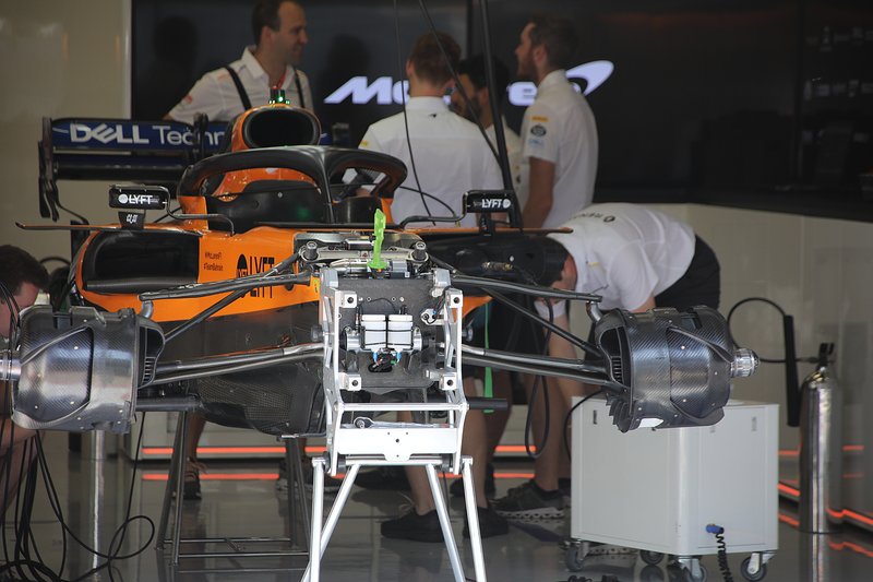 McLaren MCL34: ecco la sospensione aanteriore senzaa il doppio bracket vista in Austria