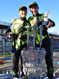 I vincitori Valentino Rossi, Carlo Cassina, Ford Fiesta WRC